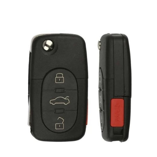 KeylessFactory: 1997-2005 Audi / 4-Button Flip Key / MYT8Z0837231 (RK-AUD-231E)